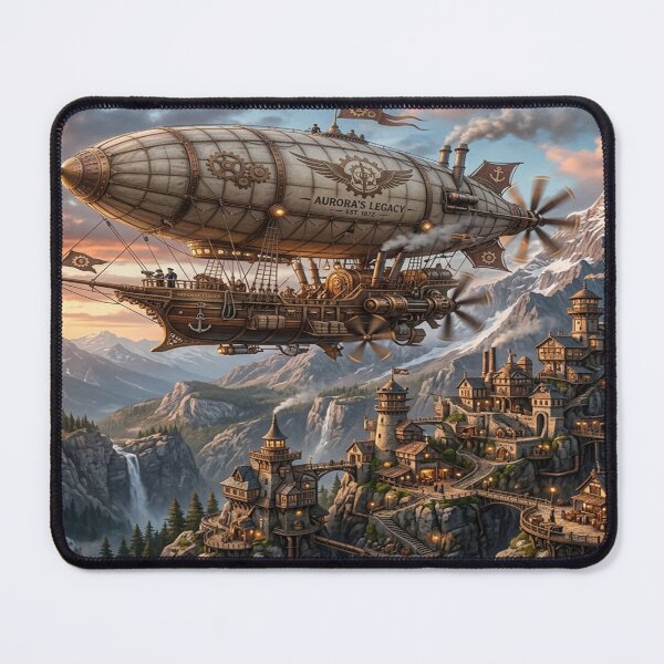 Item preview, A steampunk theme with a blimp. designed and sold by Solomon-Ent-144.