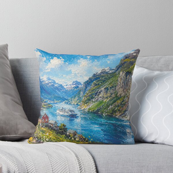 Aperçu de l'œuvre Peinture du Geirangerfjord en Norvège. créée et vendue par GalleryKauffeld.