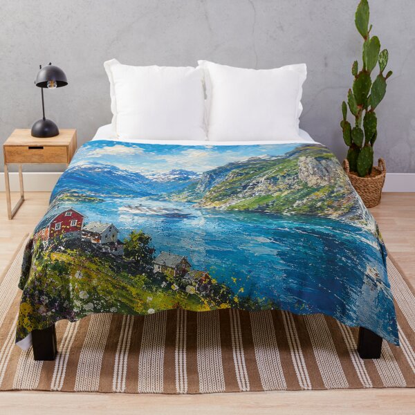 Item preview, Geirangerfjord in Norway painting. designed and sold by GalleryKauffeld.