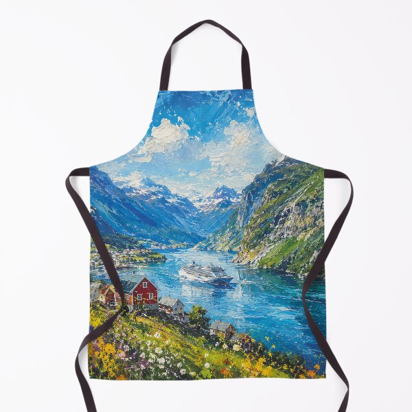 Item preview, Geirangerfjord in Norway painting. designed and sold by GalleryKauffeld.