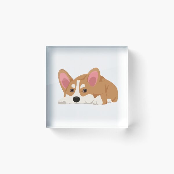 Item preview, Sleepy Corgi Lying Down Cute Sploot Puppy Illustration designed and sold by svitlaarty.