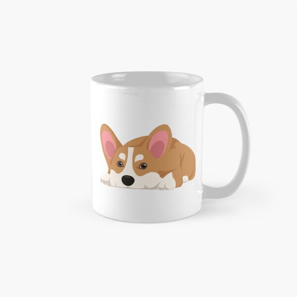 Item preview, Sleepy Corgi Lying Down Cute Sploot Puppy Illustration designed and sold by svitlaarty.