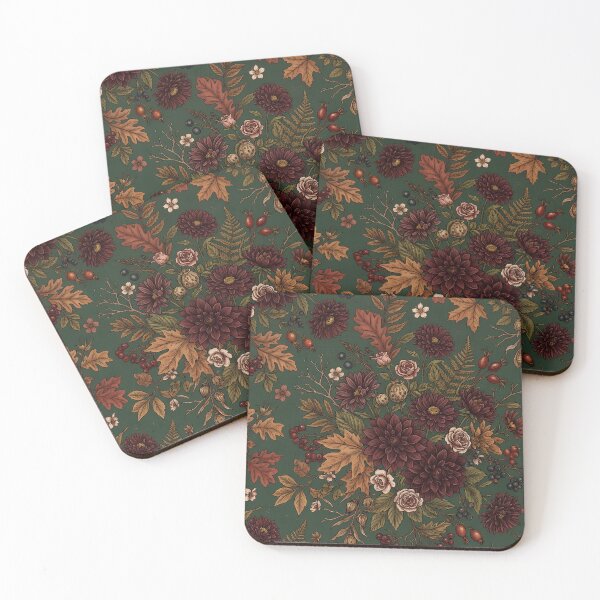 Item preview, Dark Cottagecore Autumn Botanical Pattern designed and sold by Ivy-Triggs.