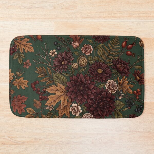 Item preview, Dark Cottagecore Autumn Botanical Pattern designed and sold by Ivy-Triggs.