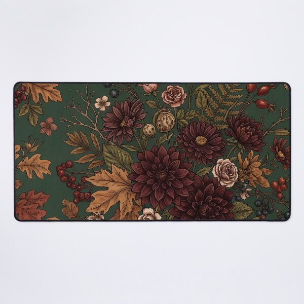 Item preview, Dark Cottagecore Autumn Botanical Pattern designed and sold by Ivy-Triggs.