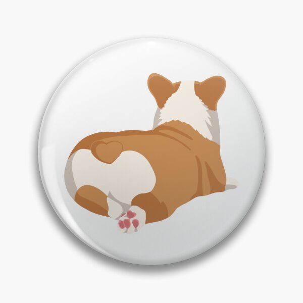 Item preview, Corgi Butt Heart Tail Sploot Dog Illustration designed and sold by svitlaarty.