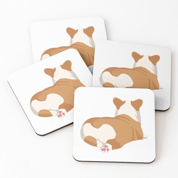 Item preview, Corgi Butt Heart Tail Sploot Dog Illustration designed and sold by svitlaarty.