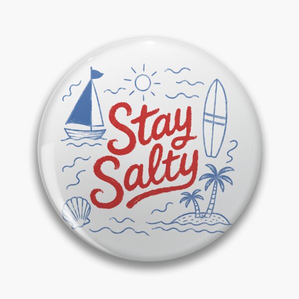 Item preview, Stay Salty Australia Vintage Aussie Beach Surf Travel Illustration designed and sold by Yellowriversss.
