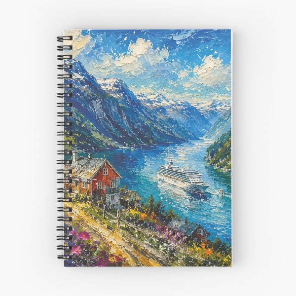 Item preview, Geirangerfjord in Norway painting. designed and sold by GalleryKauffeld.