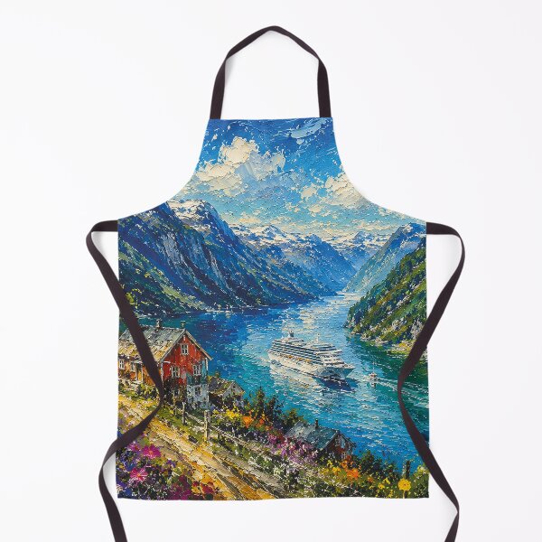 Item preview, Geirangerfjord in Norway painting. designed and sold by GalleryKauffeld.