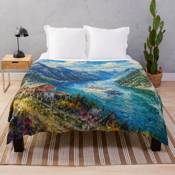 Aperçu de l'œuvre Peinture du Geirangerfjord en Norvège. créée et vendue par GalleryKauffeld.