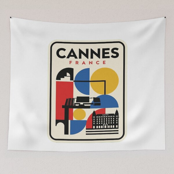 Item preview, Retro Cannes Bauhaus Geometric Skyline designed and sold by k3rstman1.