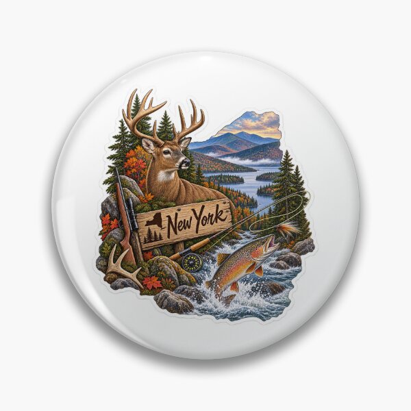Item preview, New York Hunting & Fishing designed and sold by Whimspired By Paxx.