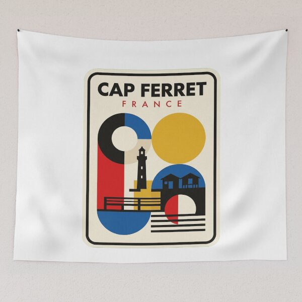 Item preview, Retro Cap Ferret Bauhaus Geometric Skyline designed and sold by k3rstman1.
