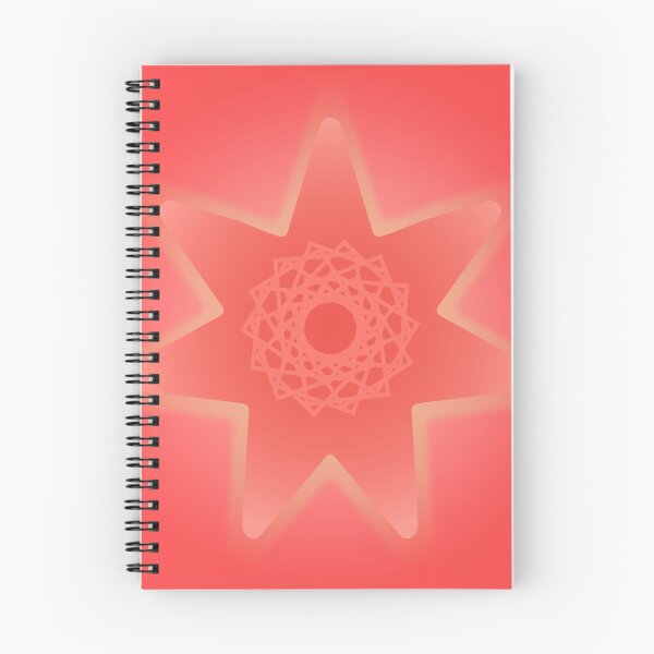 Item preview, Coral Geometric Sun Star Symbol Pattern designed and sold by ZorianArt.