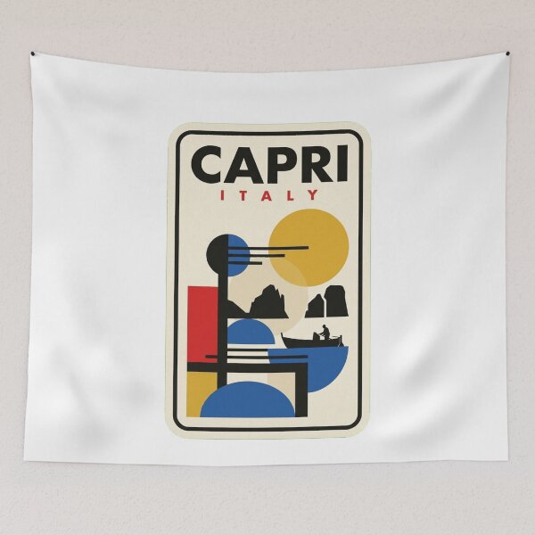 Item preview, Retro Capri Bauhaus Geometric Skyline designed and sold by k3rstman1.