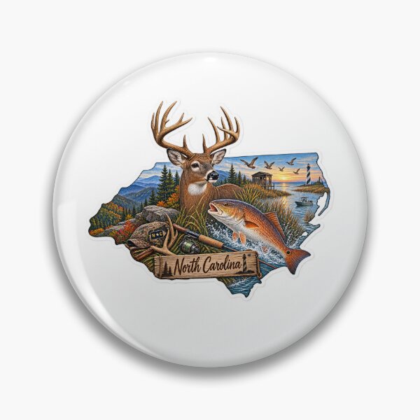 Item preview, North Carolina Hunting & Fishing designed and sold by Whimspired By Paxx.