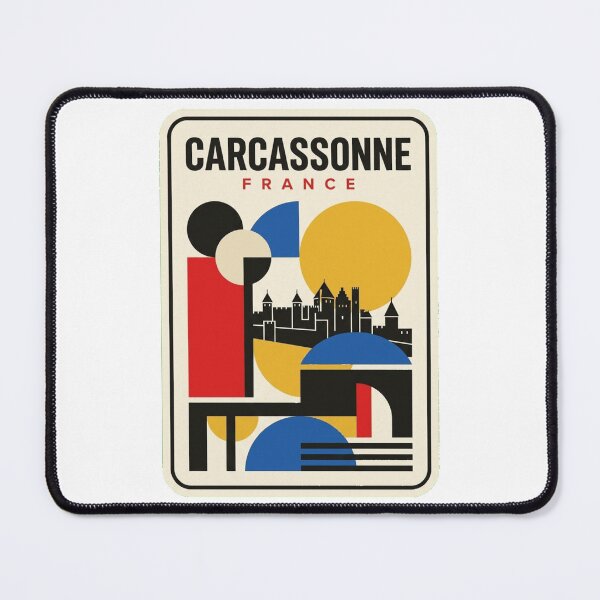 Item preview, Retro Carcassonne Bauhaus Geometric Skyline designed and sold by k3rstman1.