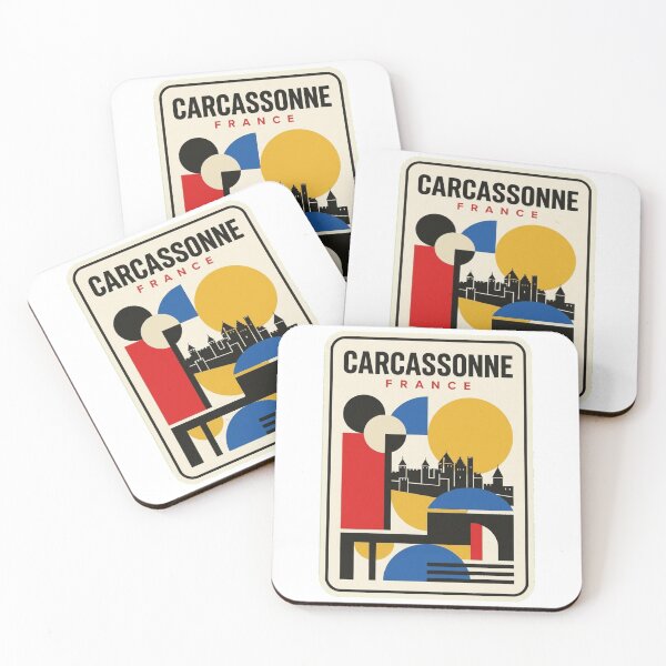 Item preview, Retro Carcassonne Bauhaus Geometric Skyline designed and sold by k3rstman1.