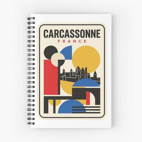 Item preview, Retro Carcassonne Bauhaus Geometric Skyline designed and sold by k3rstman1.