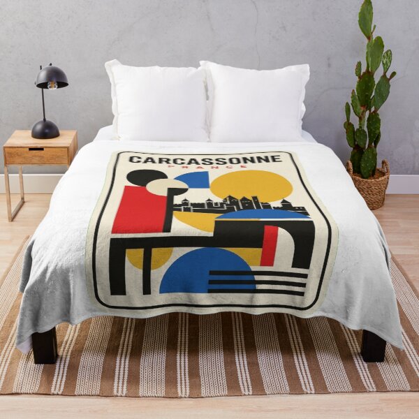 Item preview, Retro Carcassonne Bauhaus Geometric Skyline designed and sold by k3rstman1.