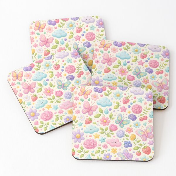 Item preview, Happy Garden Friends-Cute Colorful Strawberry Cherry Pattern designed and sold by Rosie's Wildflower Boutique.