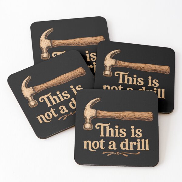 Item preview, This Is Not A Drill - Funny Hammer Tool Pun Dad Joke Woodworking Gift designed and sold by Knacky Print.