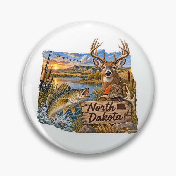 Item preview, North Dakota Hunting & Fishing designed and sold by Whimspired By Paxx.