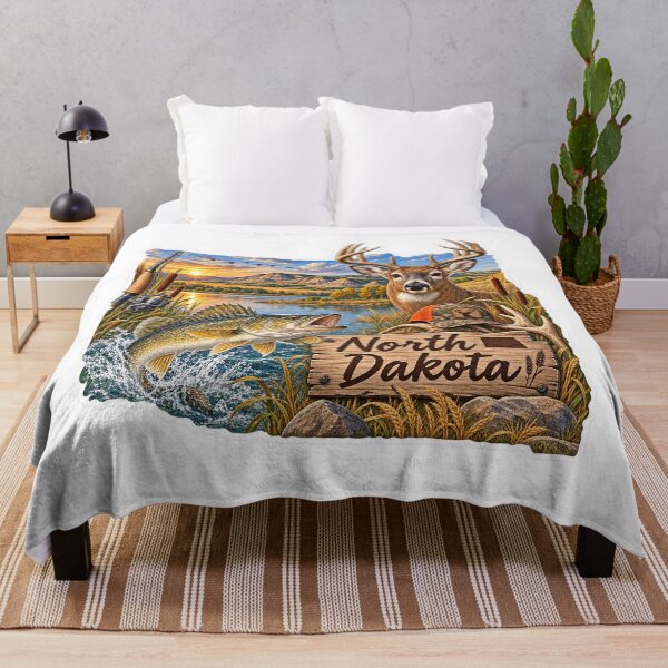 Item preview, North Dakota Hunting & Fishing designed and sold by Whimspired By Paxx.