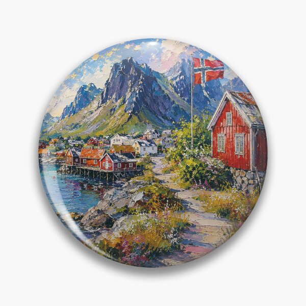 Item preview, Lofoten, Norway – a painting of a summer day in this beautiful Scandinavian place. designed and sold by GalleryKauffeld.