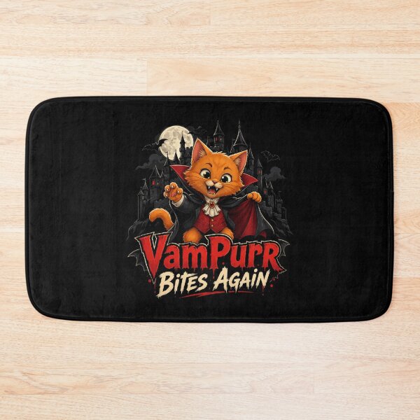 Item preview, Vampurr Bites Again Funny Cat designed and sold by TheEndDesign.