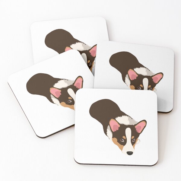 Item preview, Tri-Color Corgi Top View Looking Up Dog Illustration designed and sold by svitlaarty.