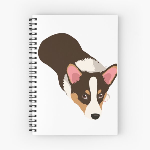 Item preview, Tri-Color Corgi Top View Looking Up Dog Illustration designed and sold by svitlaarty.