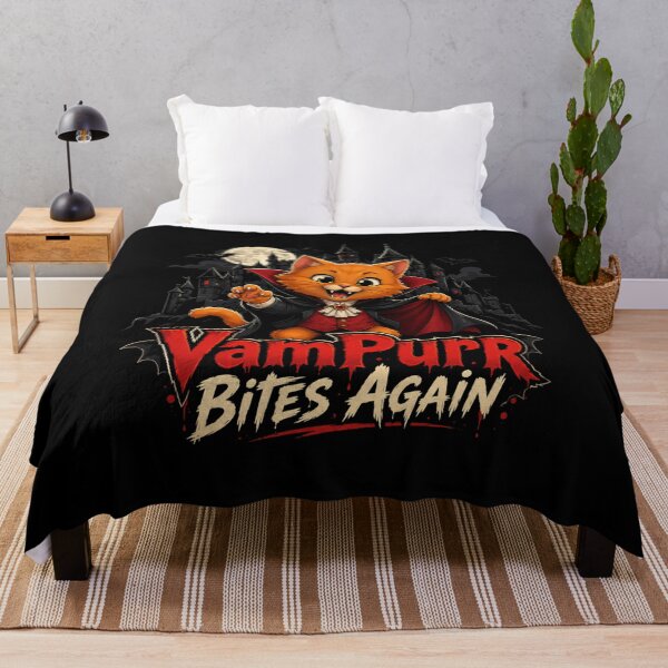 Item preview, Vampurr Bites Again Funny Cat designed and sold by TheEndDesign.