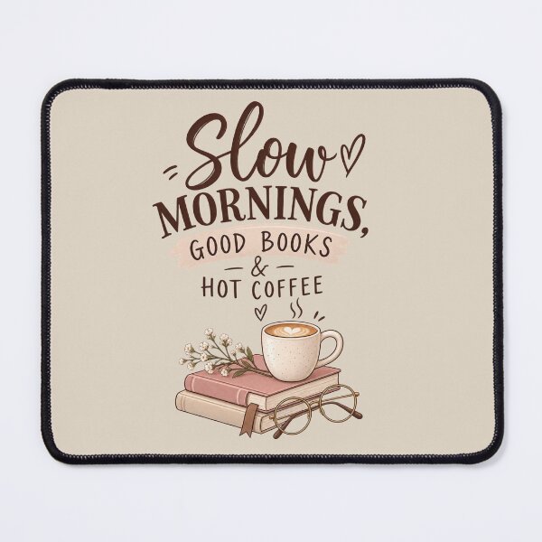 Item preview, Slow Mornings Good Books Hot Coffee Aesthetic designed and sold by MUSA'S.