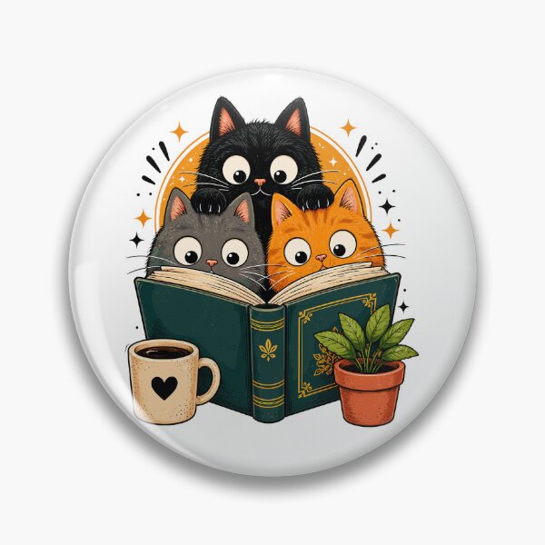 Item preview, Thre Cats Reading Book Funny Reader Reading Cat designed and sold by gordonbwyashop.