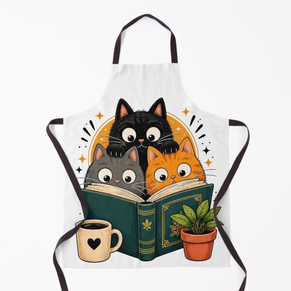 Item preview, Thre Cats Reading Book Funny Reader Reading Cat designed and sold by gordonbwyashop.