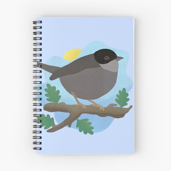 Item preview, Sardinian Warbler on a Branch Illustration designed and sold by FandomizedRose.