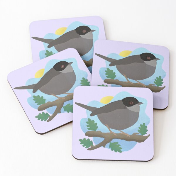 Item preview, Sardinian Warbler on a Branch Illustration designed and sold by FandomizedRose.