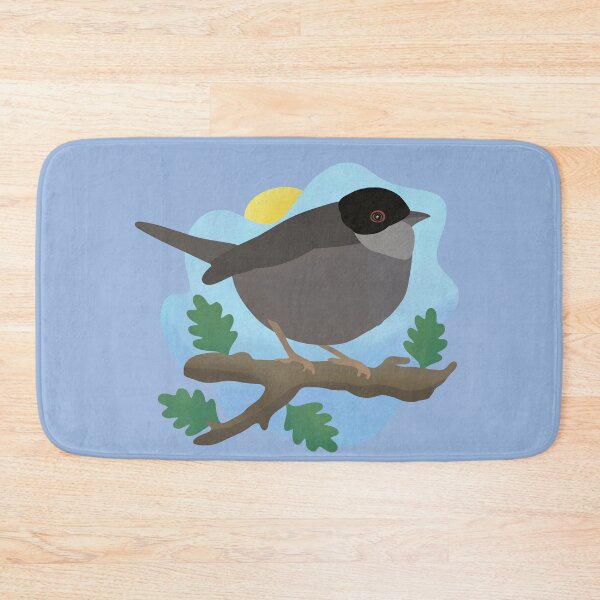Item preview, Sardinian Warbler on a Branch Illustration designed and sold by FandomizedRose.