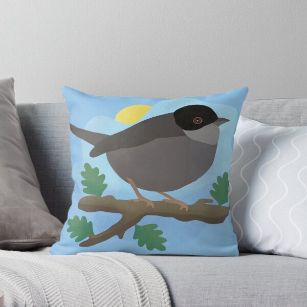 Item preview, Sardinian Warbler on a Branch Illustration designed and sold by FandomizedRose.
