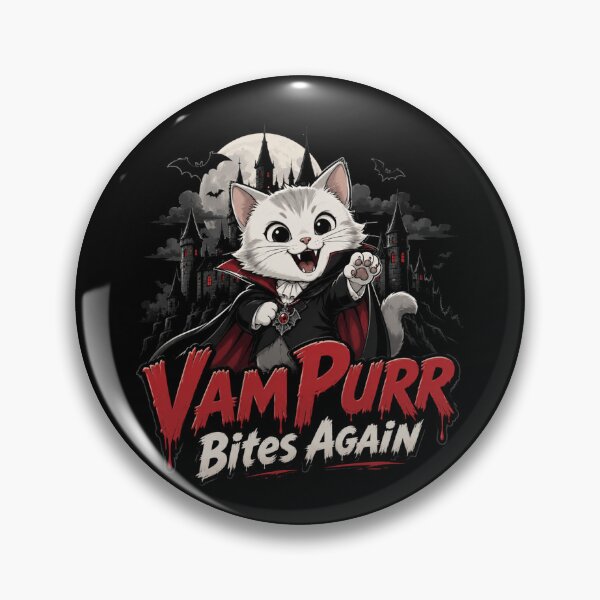 Item preview, Vampurr Bites Again Funny Cat designed and sold by TheEndDesign.