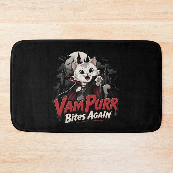 Item preview, Vampurr Bites Again Funny Cat designed and sold by TheEndDesign.