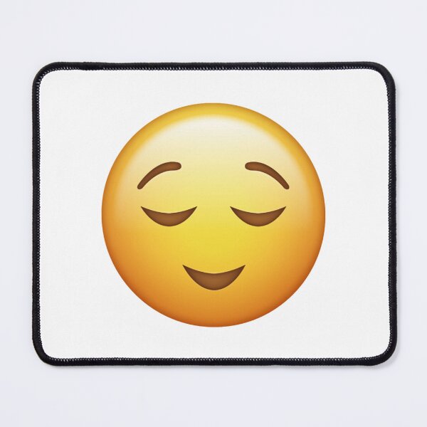 Item preview, Calm Relieved Smiling Yellow Face Emoji designed and sold by Tom-Riley.