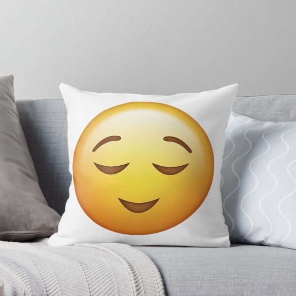 Item preview, Calm Relieved Smiling Yellow Face Emoji designed and sold by Tom-Riley.