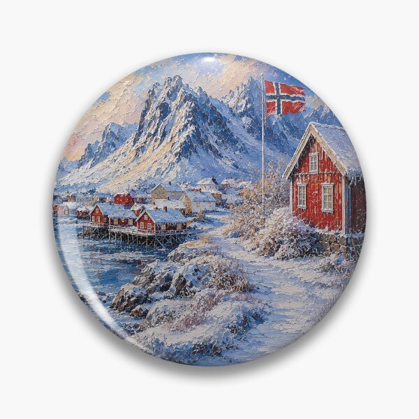 Item preview, Lofoten painting, Norway – a winter day in this beautiful Scandinavian place. designed and sold by GalleryKauffeld.