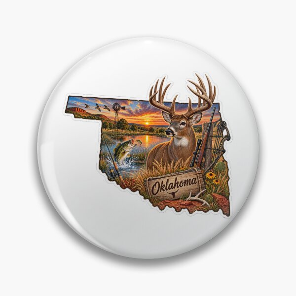 Item preview, Oklahoma Hunting & Fishing designed and sold by Whimspired By Paxx.