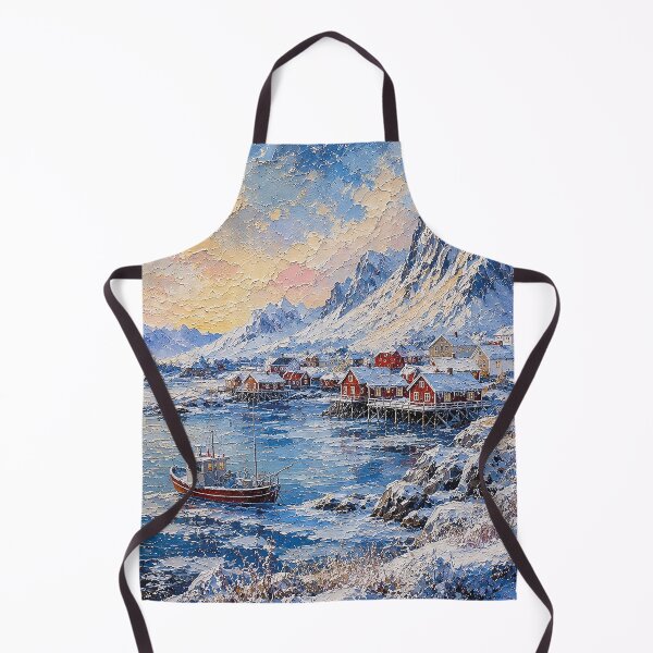 Item preview, Lofoten painting, Norway – a winter day in this beautiful Scandinavian place. designed and sold by GalleryKauffeld.