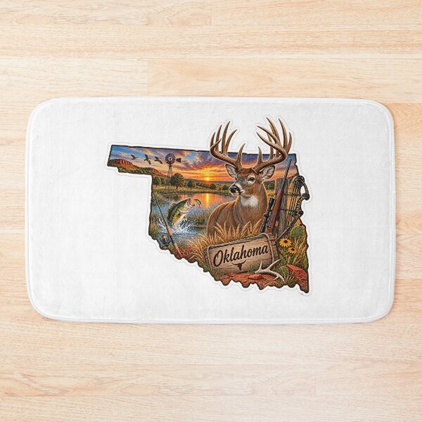 Item preview, Oklahoma Hunting & Fishing designed and sold by Whimspired By Paxx.