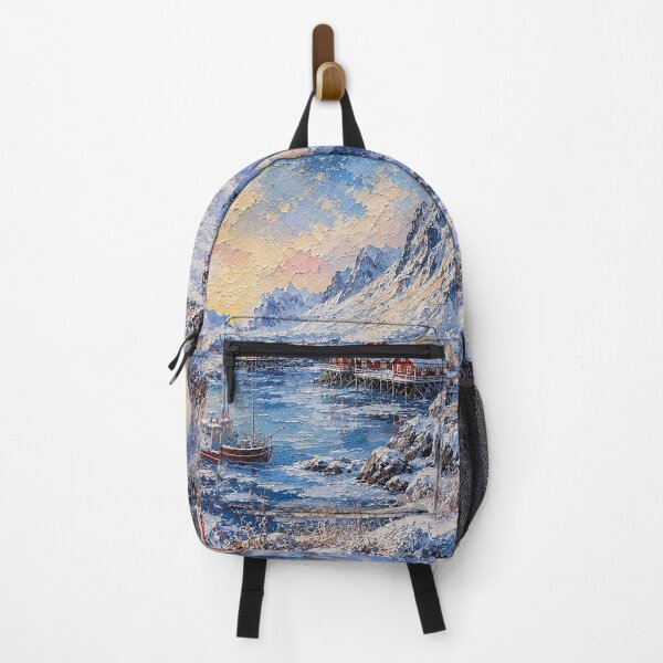 Item preview, Lofoten painting, Norway – a winter day in this beautiful Scandinavian place. designed and sold by GalleryKauffeld.